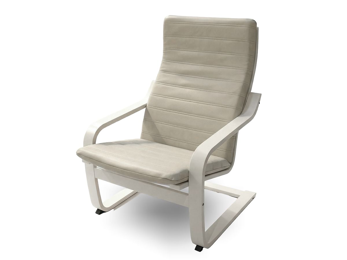 Housse de fauteuil POÄNG, matelassée à rayures