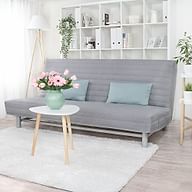 Cover for BEDDINGE 3-seat sofa bed, quilted with stripes - Gray L32, Photo 3