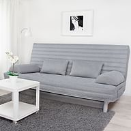 Cover for BEDDINGE 3-seat sofa bed, quilted with stripes - Gray L32, Photo 6