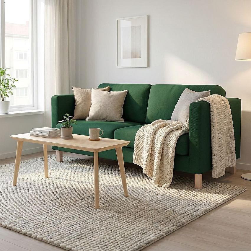 Чохол для дивана KARLSTAD, 3-місний, нерозкладний - Light gray A23
