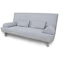 Cover for BEDDINGE 3-seat sofa bed, quilted with stripes - Gray L32, Photo 7