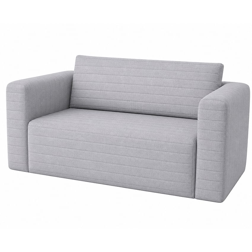 Чохол для дивана ASKEBY, стьобаний у смужку - Light gray L31