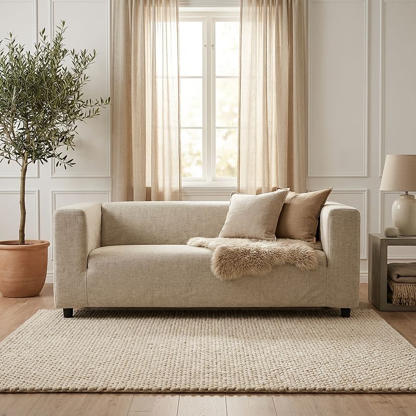 Чехол на 2-местный диван КЛИППАН - Beige A1