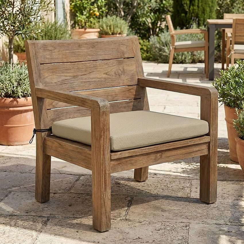 DUVHOLMEN seat cushion cover, 44x44 cm - Cappucino EL021