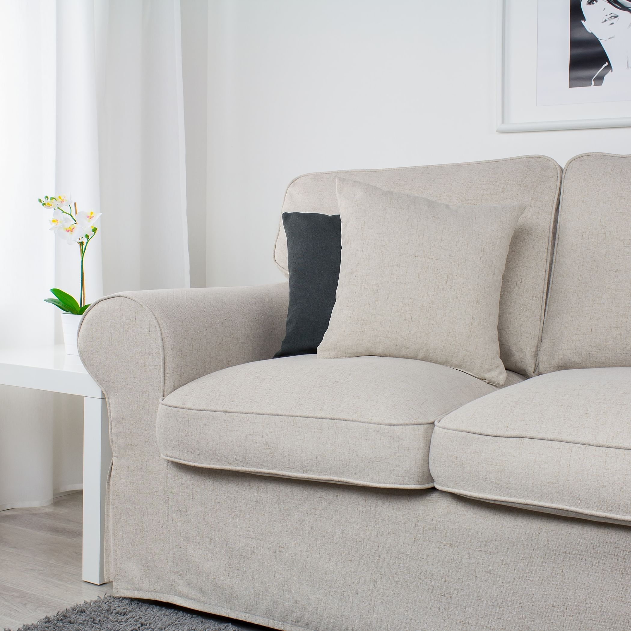Bezug für 3er-Schlafsofa EKTORP PIXBO altes Modell - Beige A1