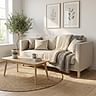 Чохол для дивана KARLSTAD, 3-місний, нерозкладний - Beige A1, Фото 2