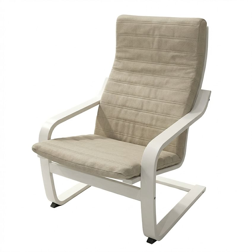 Pokrowiec na poduszkę fotela POÄNG w pasy poziome - Beige L25