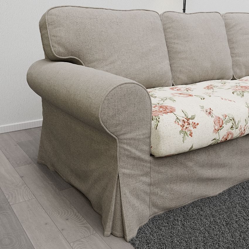 Чохол на диван ЕКТОРП 3-місний - Rose flower on beige background R16