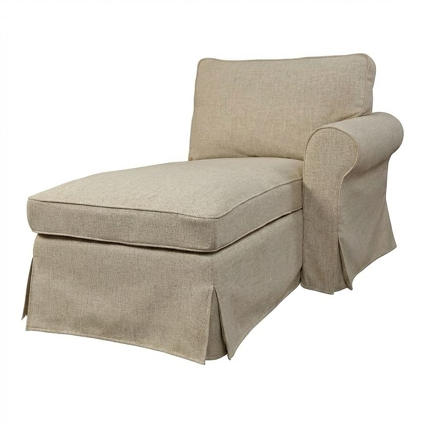 Чохол на лежак EKTORP, з підлокітником з правого боку - Beige A1