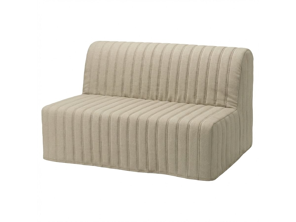 LYCKSELE sofa cover, quilted with stripes