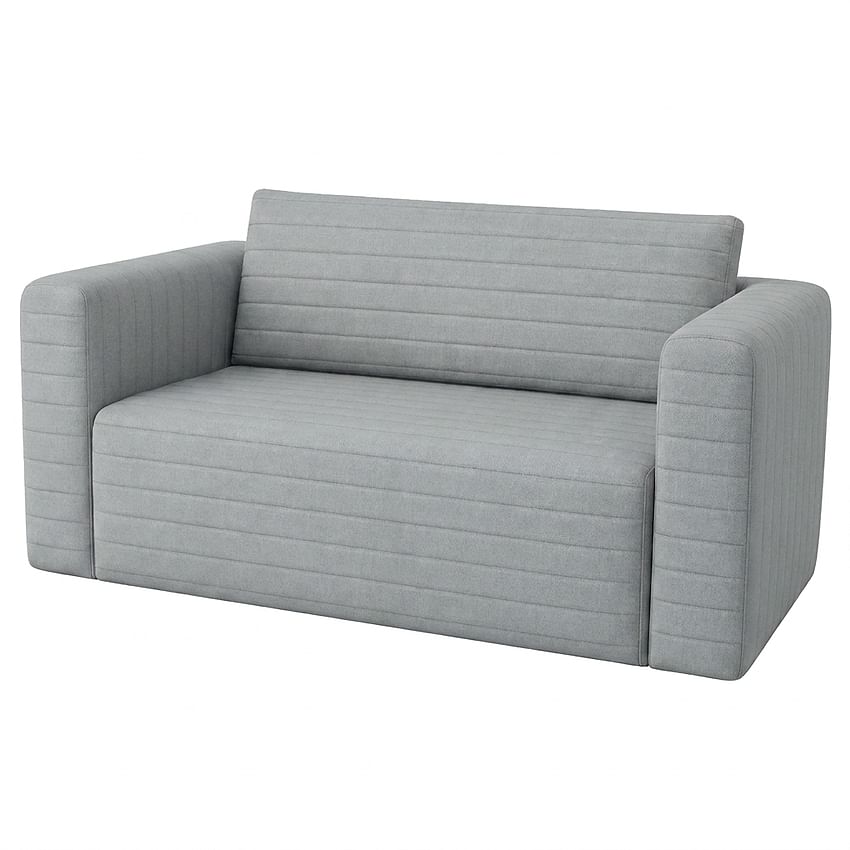 Чохол для дивана ASKEBY, стьобаний у смужку - Light gray L31