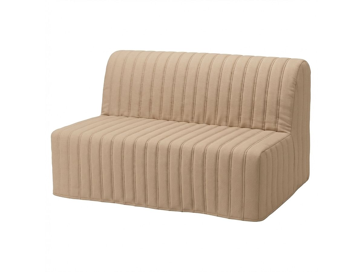 LYCKSELE sofa cover, quilted with stripes