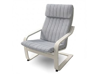 Чохол на подушку крісла POÄNG з клапаном з вертикальними смугами