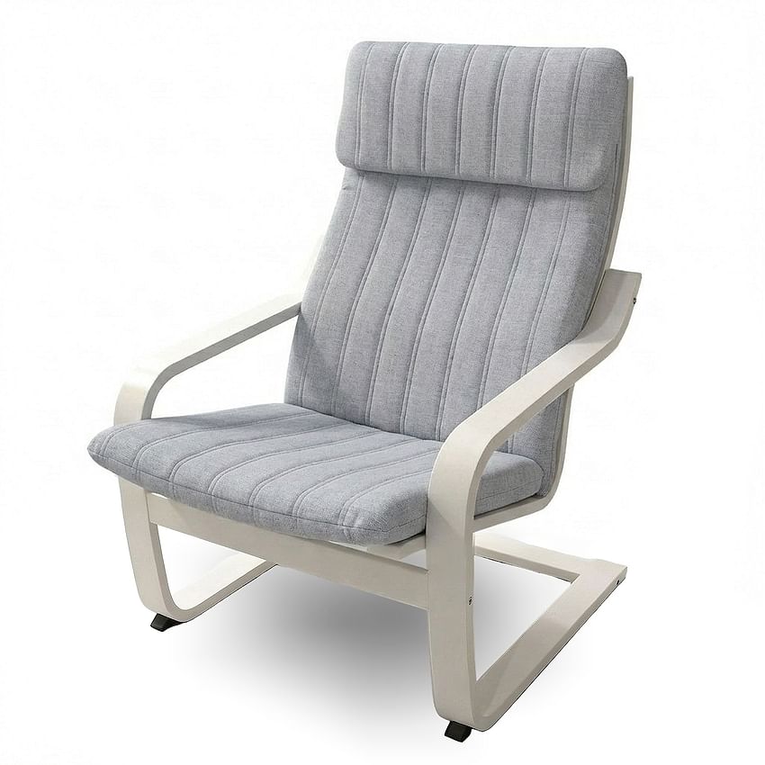 Чохол на подушку крісла POÄNG з клапаном з вертикальними смугами - Beige L25