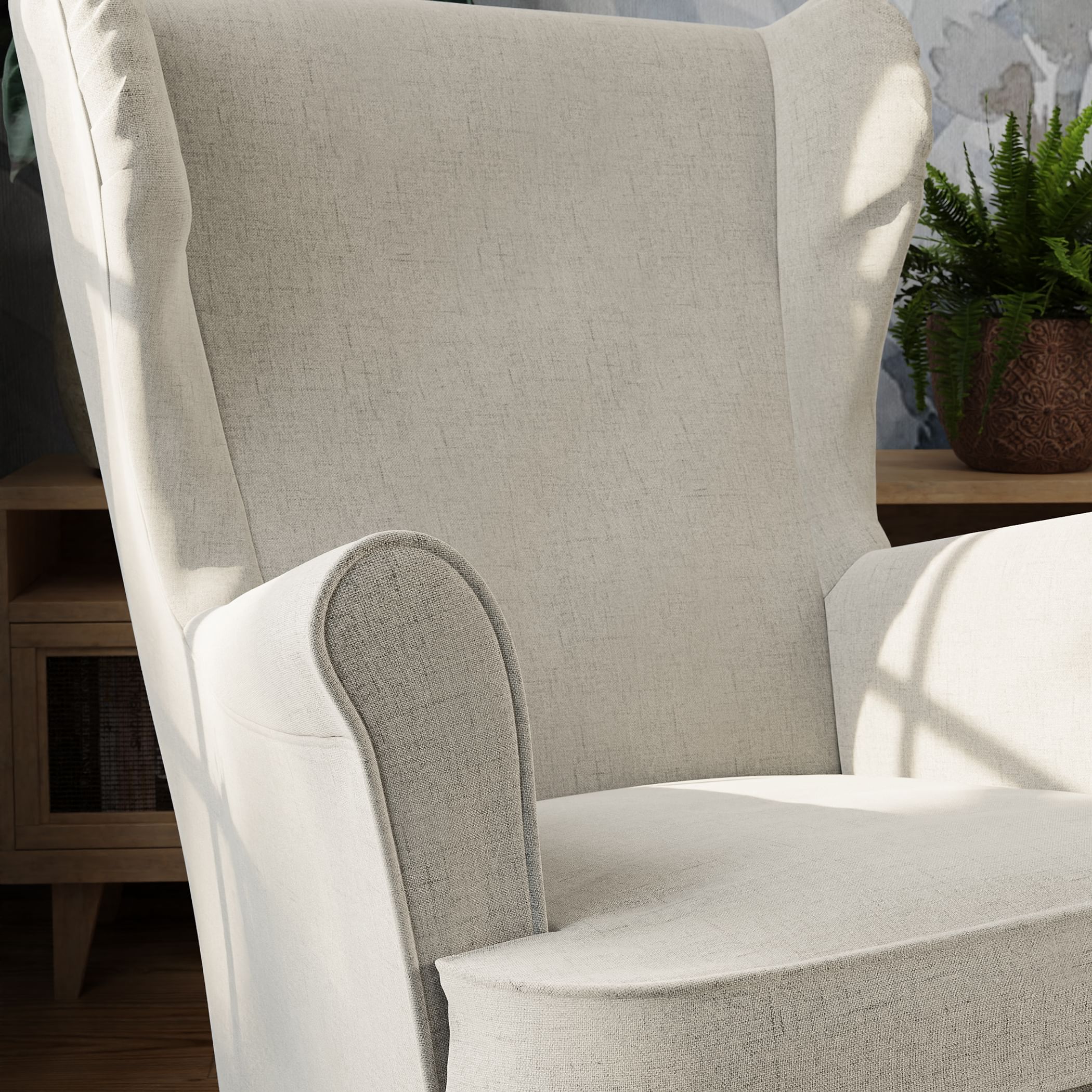 Cover for STRANDMON armchair - Beige A1