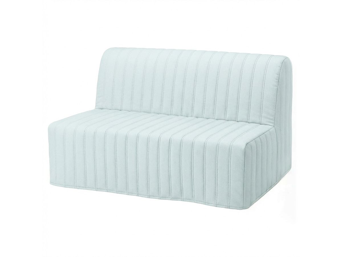 LYCKSELE sofa cover, quilted with stripes