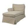 Чохол на лежак EKTORP, з підлокітником зліва - Beige A1, Фото 2