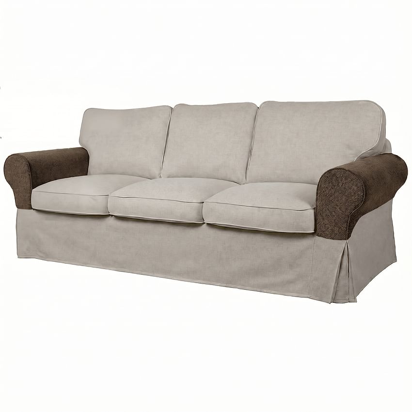 Housses d'accoudoirs pour canapé EKTORP, 3 places, non convertible (ensemble) - Brown A4