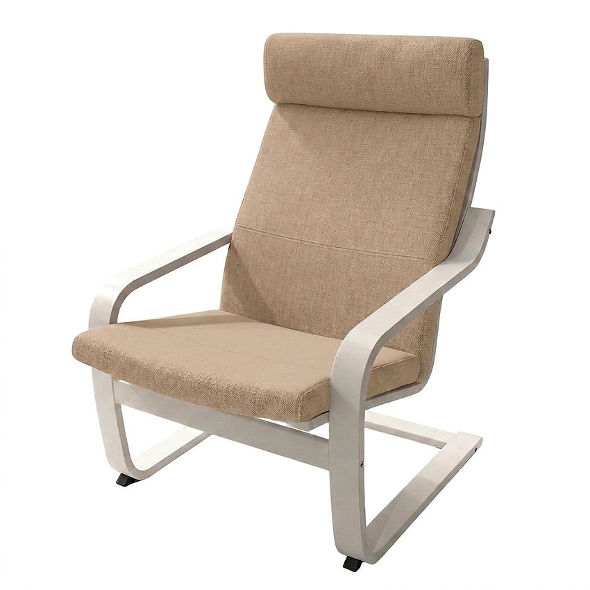 Cover for POÄNG armchair with headrest - Dark beige H2