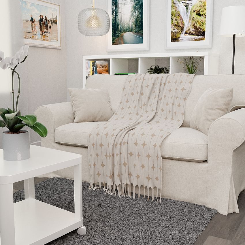 Наволочка 50х50 см - Dark beige P7