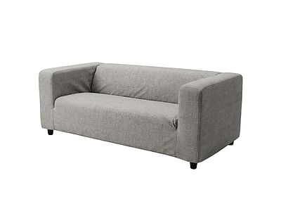 Sofabezug KLIPPAN, 2-Sitzer, Schlafsofa, glatter Stoff