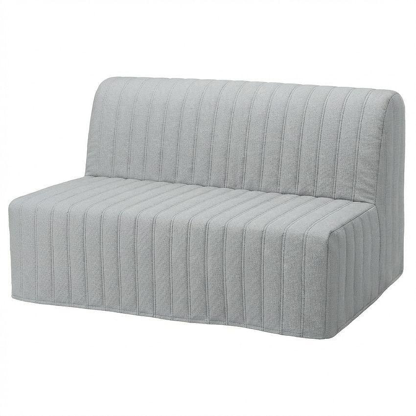 Κάλυμμα καναπέ LYCKSELE, καπιτονέ με ρίγες - Light gray L31